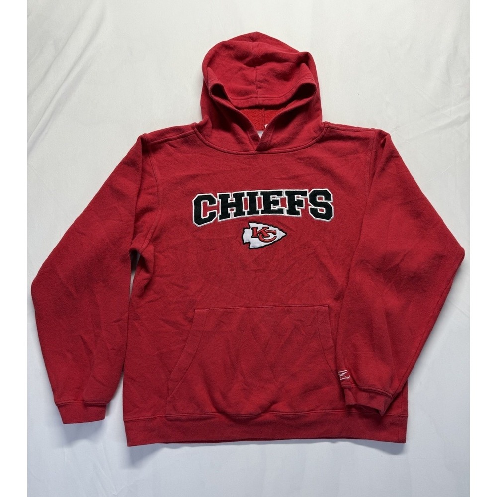 Kansas City Chiefs Hoodie Youth XL 18/20 Red NFL Pullover Sweatshirt KC logo